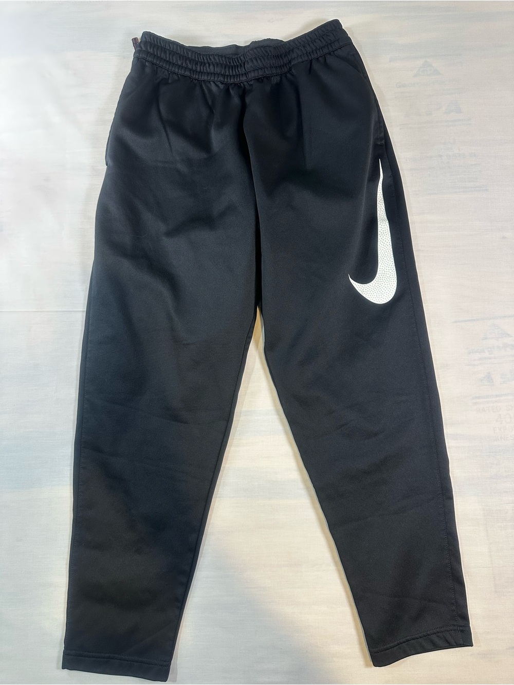 Nike Black Jogger Sweatpants with White Swoosh